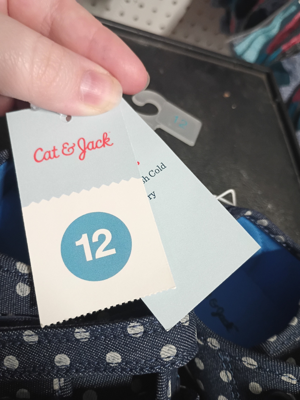 Cat & Jack Navy Polka For Shoes for Kids